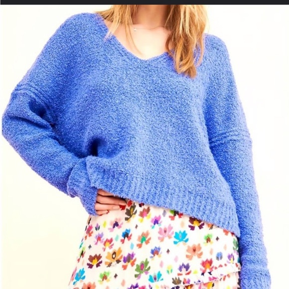 Free People Finders Keepers Vneck Sweater - Picture 1 of 6